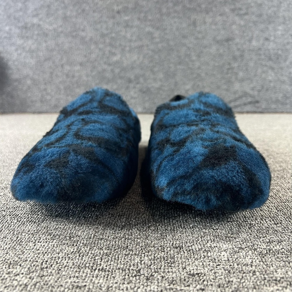 Coach Shoes Mens 11 Blue Shearling Logo Fur Slip On Loafers Leather Sole G4576 - Picture 11 of 11
